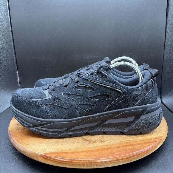 Hoka One One Clifton L Suede Mens Size 9.5 Running Shoes Black 1122571 BBLC main image 4